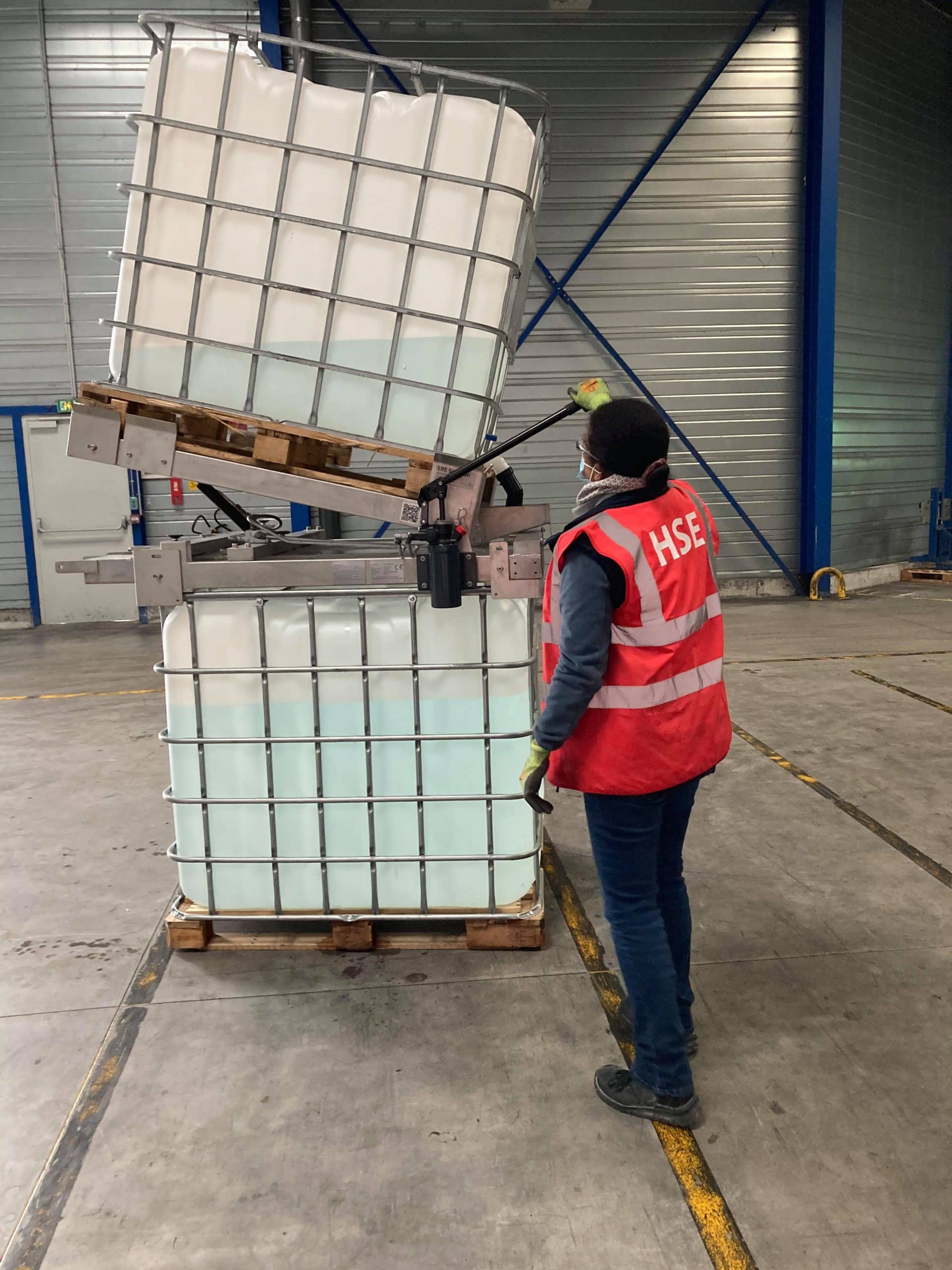 vidange ibc qui évite les pertes de matières